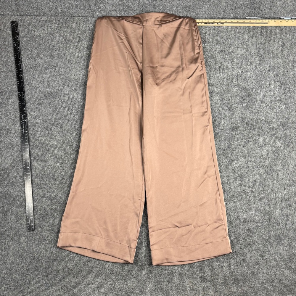 Old Navy Pants Womens Size 8 Mauve High-Rise Wide Leg Sateen Dress Trousers